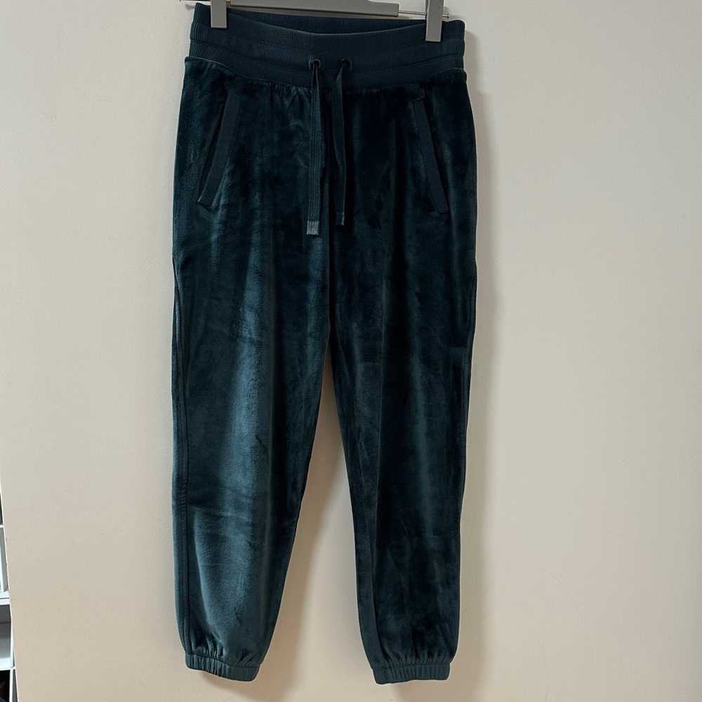 Athleta Dark Teal Double Cozy Karma Joggers